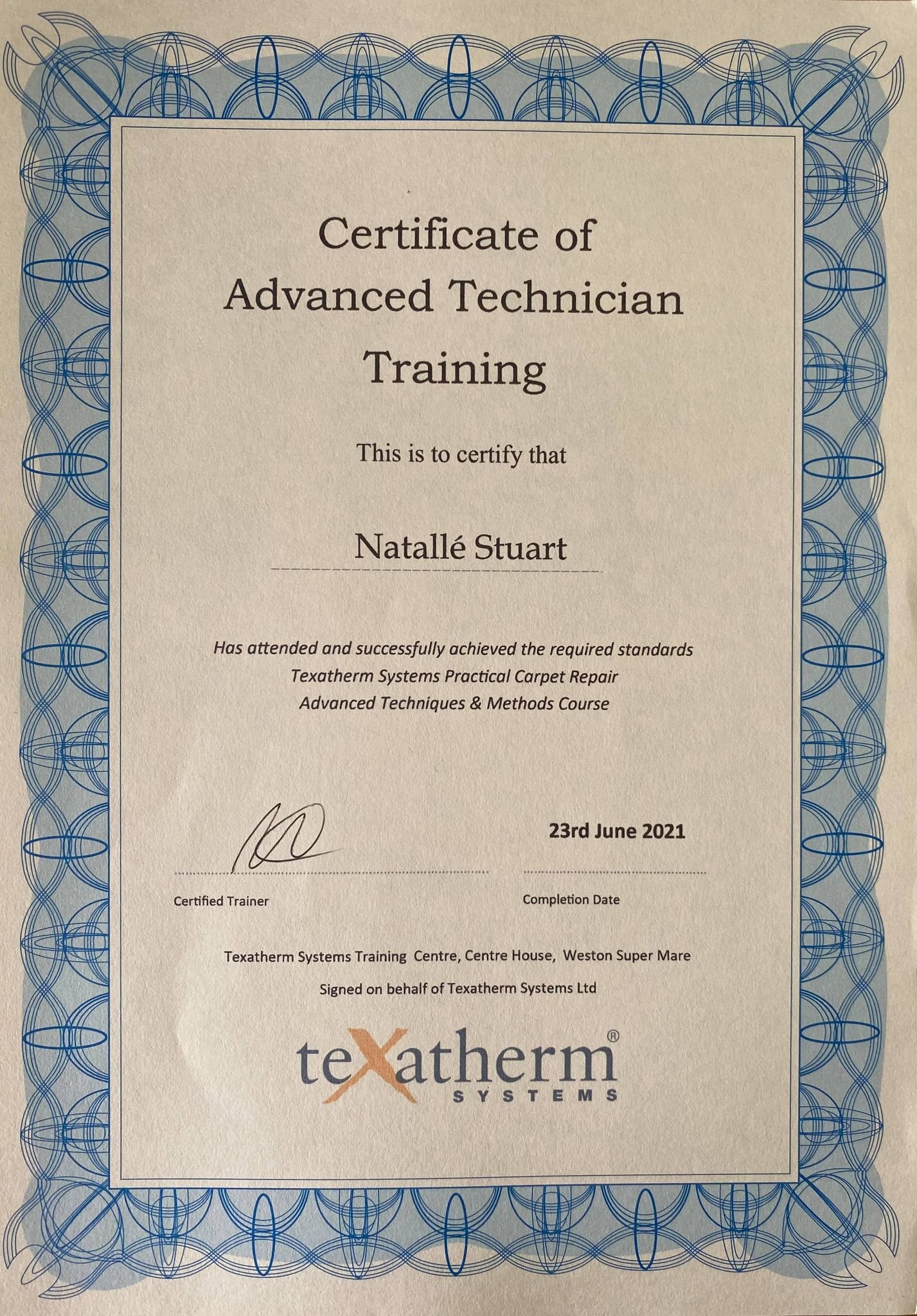 certificate of advanced technician 
